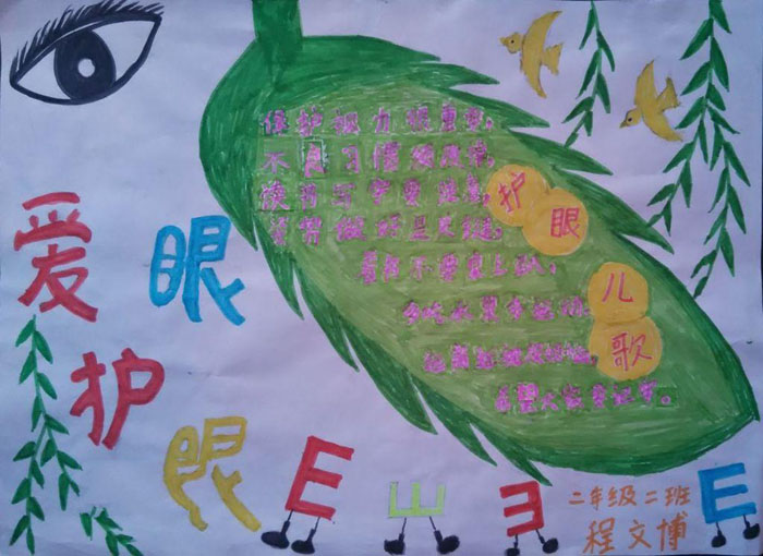 簡單的愛眼護(hù)眼手抄報