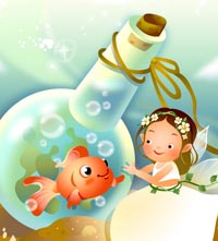 小學(xué)二年級英語小故事 小金魚